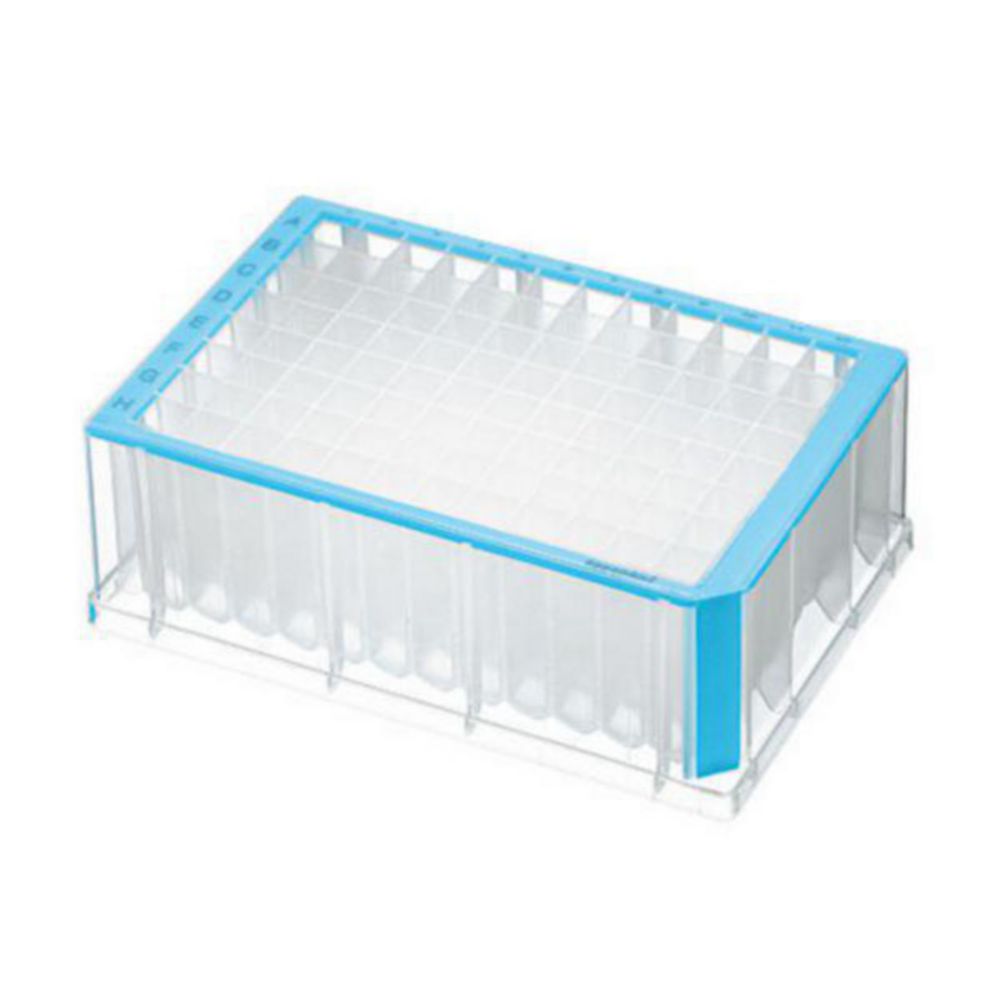 Deepwellplaten 96-wells, 2000 µl, blauw, PCR clean, 20 stuks