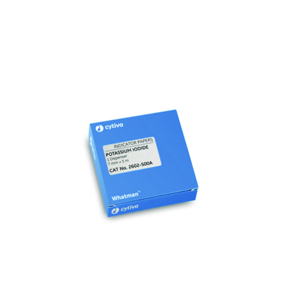 indicatorenpapier, kaliumjodide, testkit, laboratoriumartikel, blauwe doos