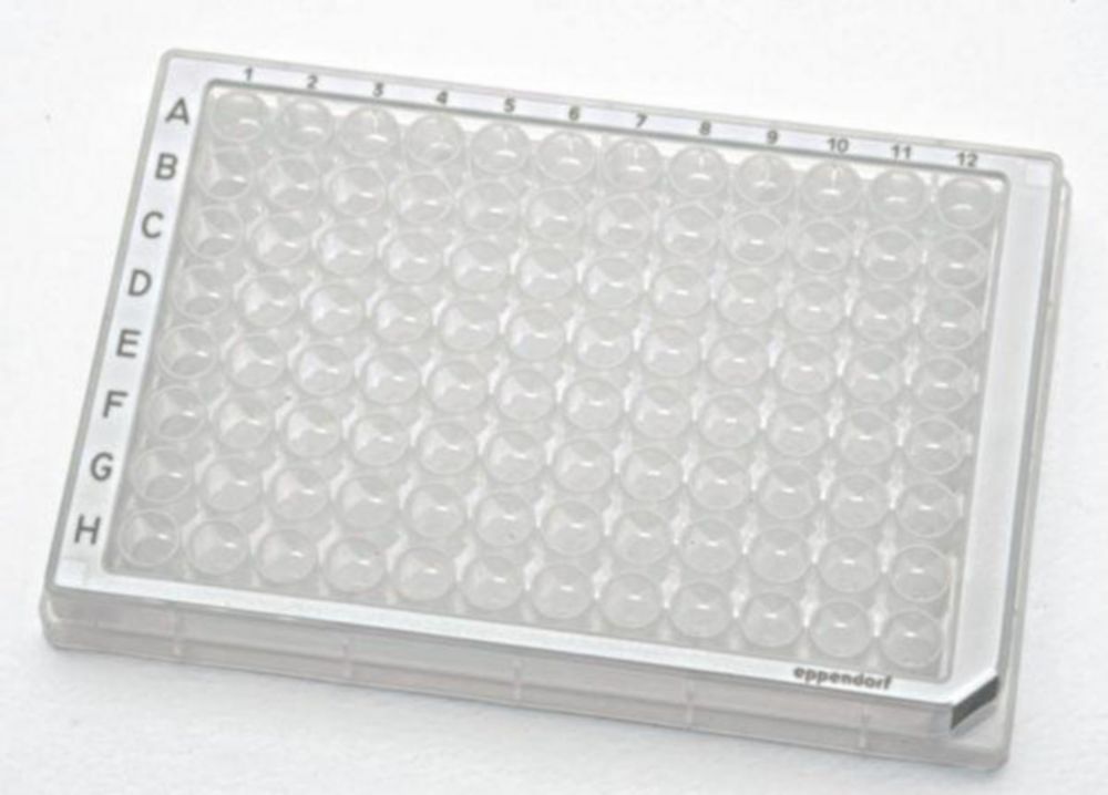 Microtiterplaten, PCR clean, PP, 96-wells, U-bodem, helder-wit, 240 µl