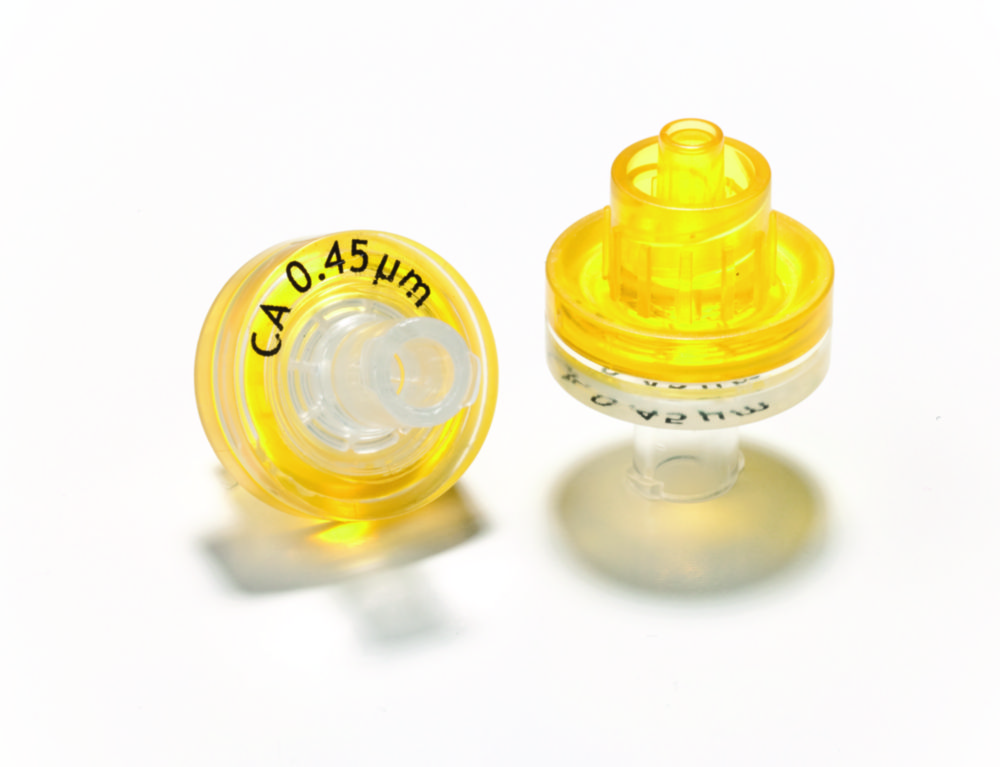 Spuitfilters CA, 0,45 µm Ø 13 mm, geel, niet-steriel