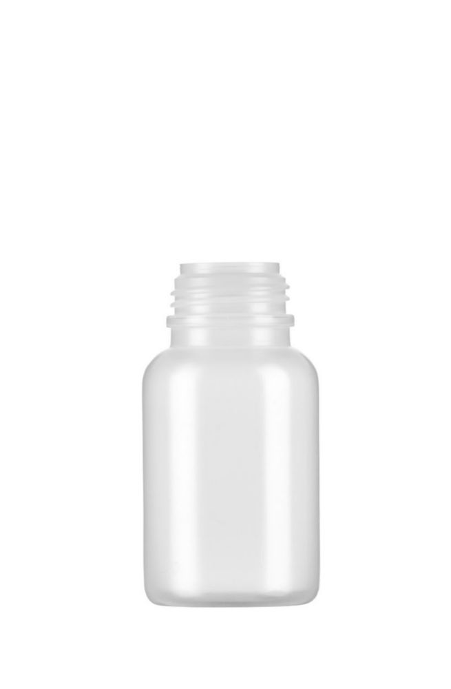 Fles 200ml, LDPE, Wijdmonds, Helder, zonder dop