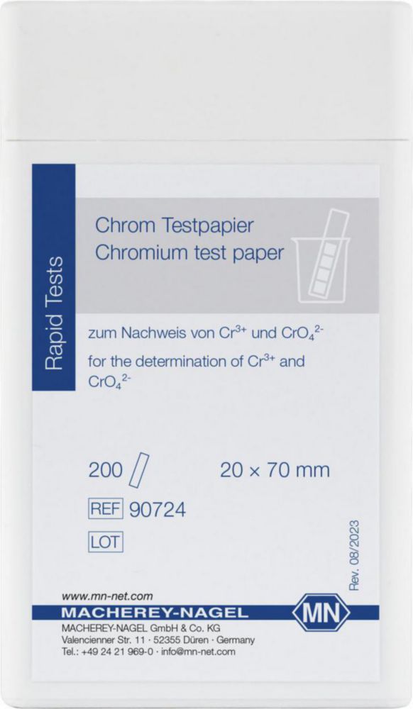 Teststrips Chroom test  20x70 mm,