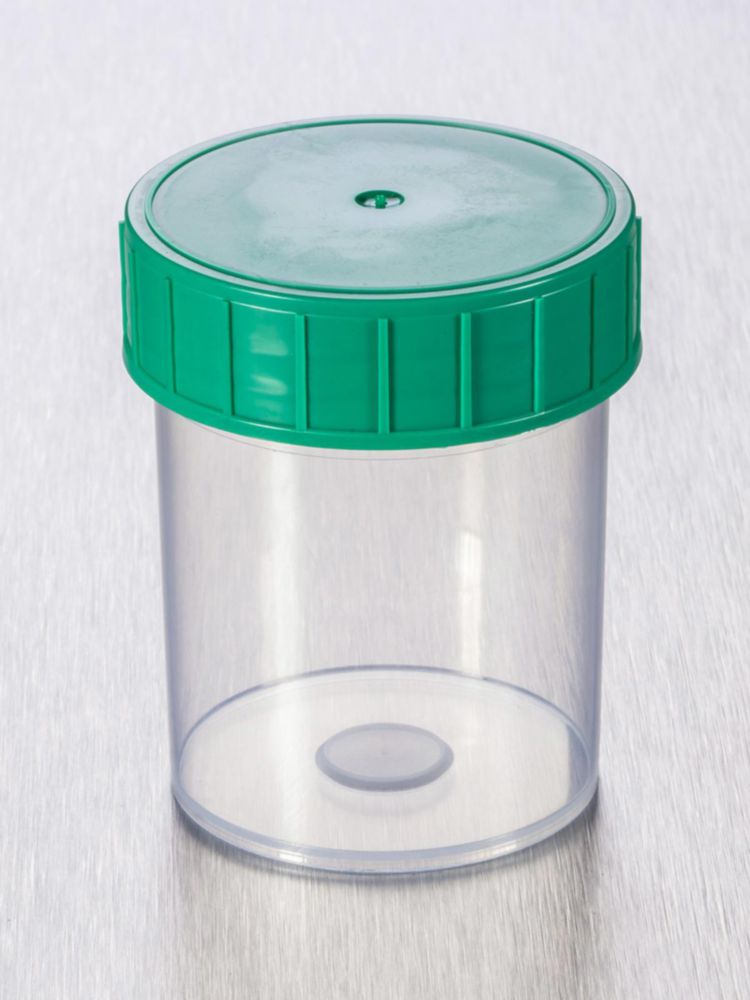 Pot 125 ml, PP, met groene schroefdop