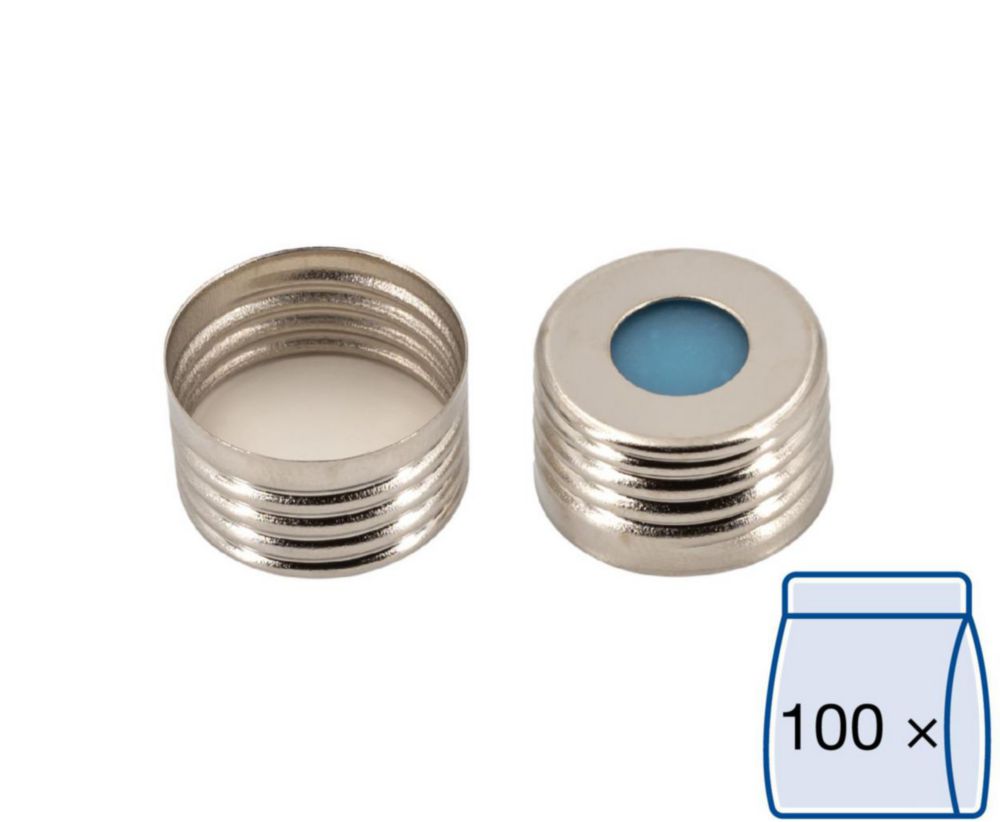 Schroefdop N18, siliconen, bla  en PFTE wit, magnetisch