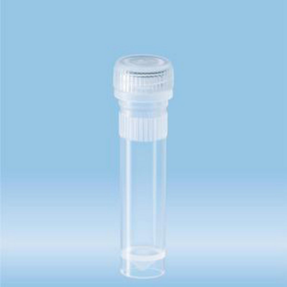 Microbuis 2 ml PP, met starand  naturel dop gemonteerd steriel
