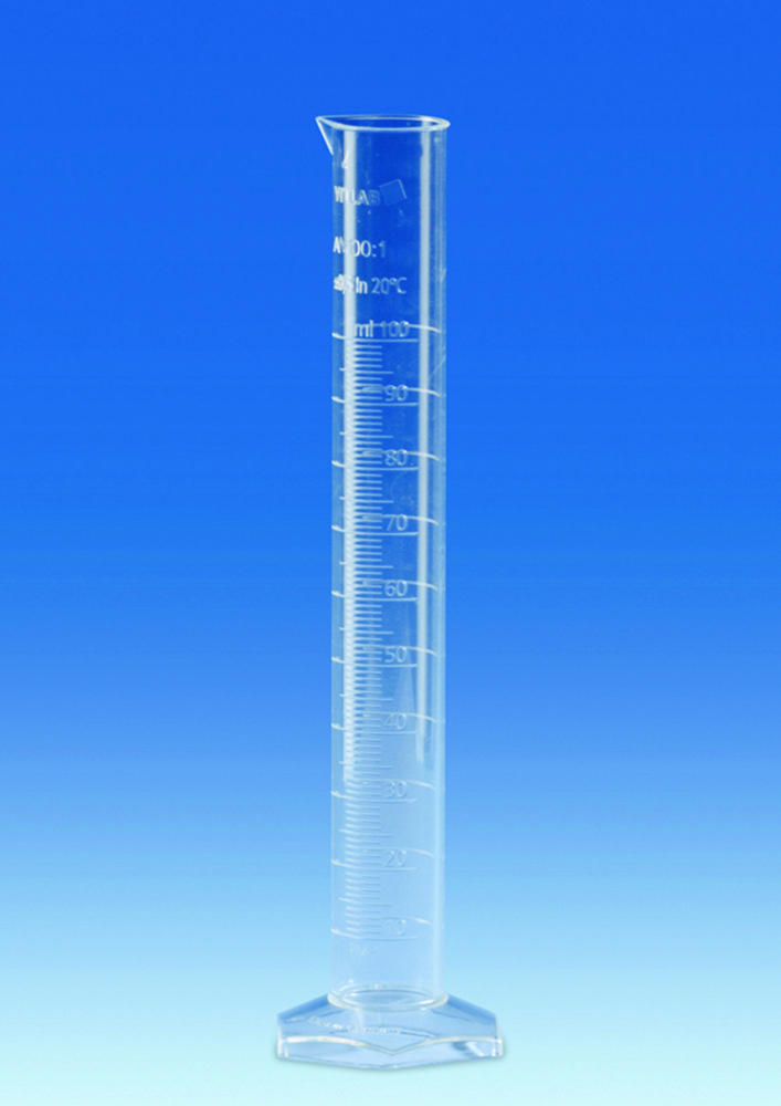 Maatcilinder 50 ml, PMP, klasse A, 200 mm, hoog model