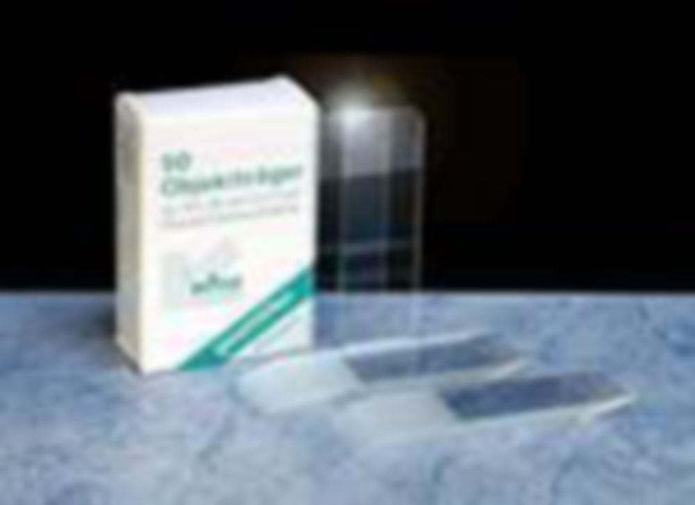 Objectglazen geslepen met mat  rand 20 mm,76x26 mm