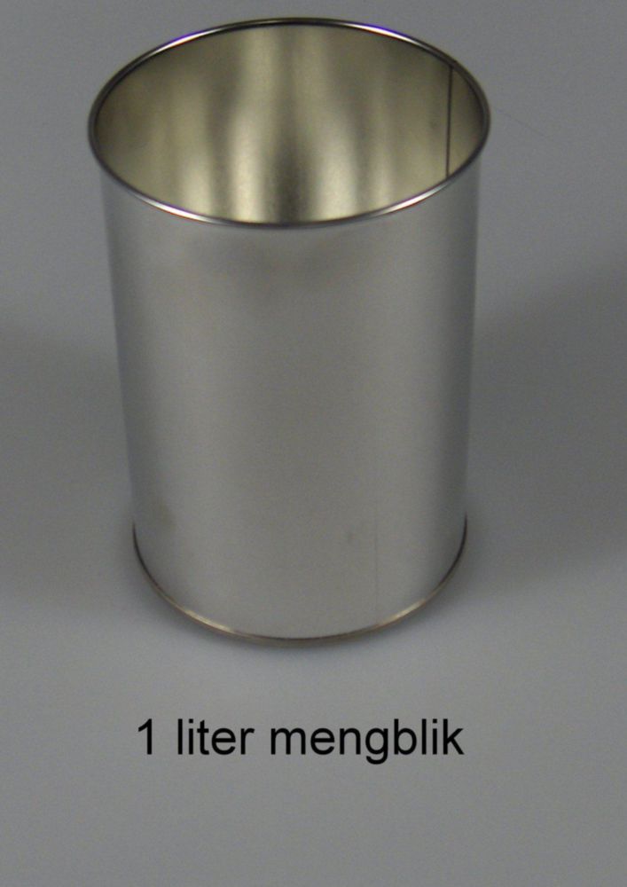Blik 1 l, cilindrisch  met kraalrand
