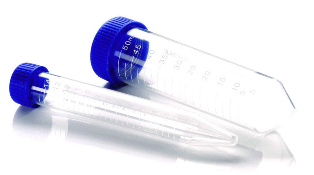 Centrifugebuis 50 ml, PP  dop PE, steriel, in rek