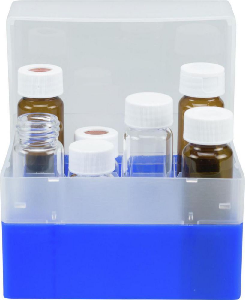 Container voor monsterbuizen, 16 pos, 130x130x102 mm, voor schroefhals N 24