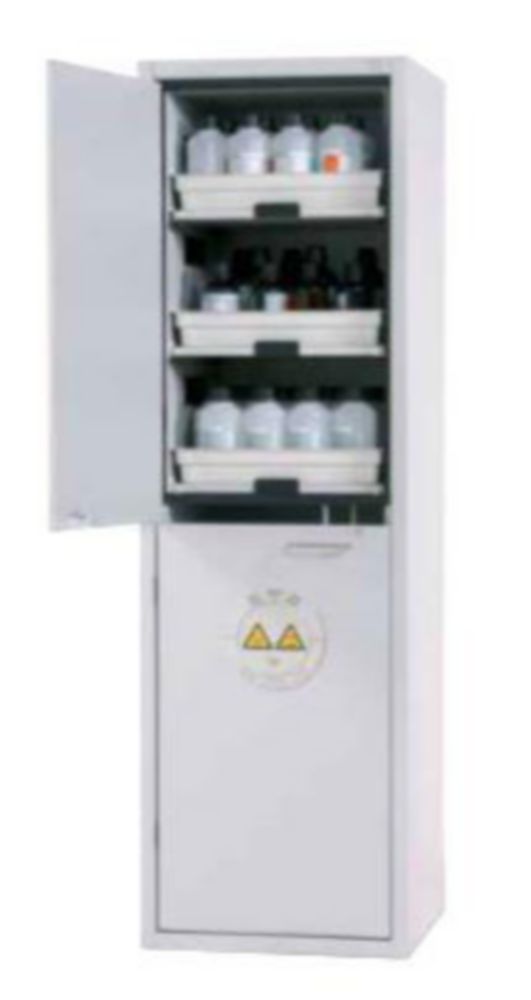 Logen en zurenkast SL.196.60-6  met 2x3 schuifplateaus, grijs