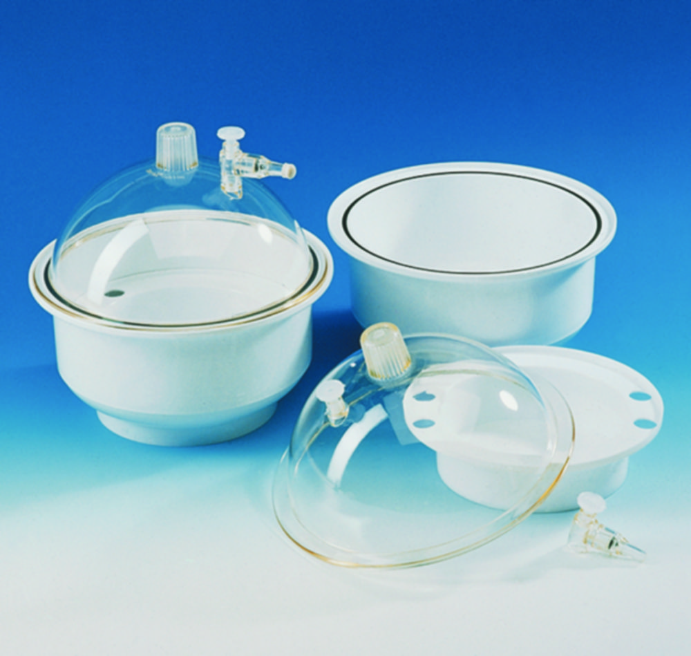 Vacuumexsiccator PP 200 mm  Ø 235mm x h 240 mm deksel PC