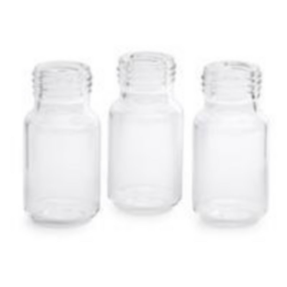 Vials 10 ml, glas 46x23 mm  helder, schroefnek N18, rond
