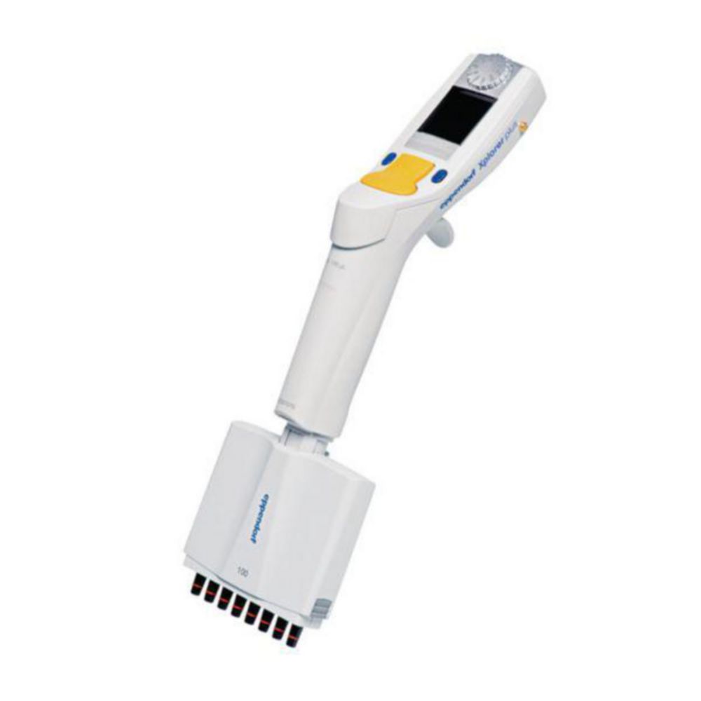 Pipet Xplorer 8 kanaals 5-100ul rocker schakelaar geel