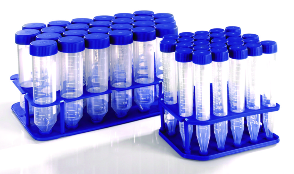 Centrifugebuis 50 ml, PP  dop PE, steriel, in rek