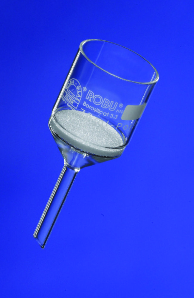 Glasfiltertrechter 75 ml,  por 4, Ø 48 mm, steel Ø 10 mm