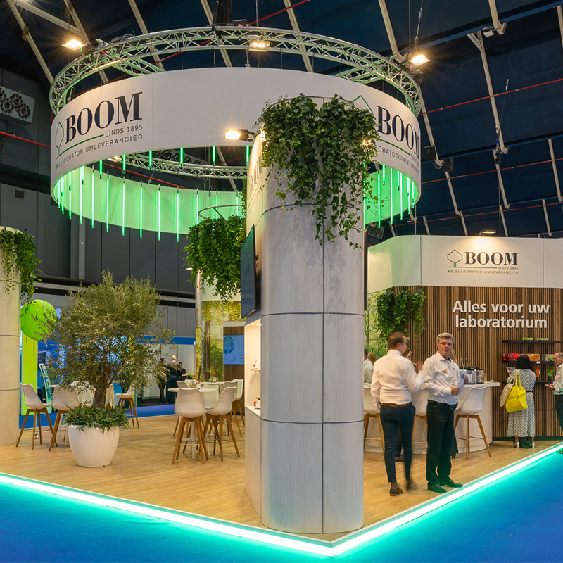 tentoonstelling, stand, beurzen, groene verlichting, planten