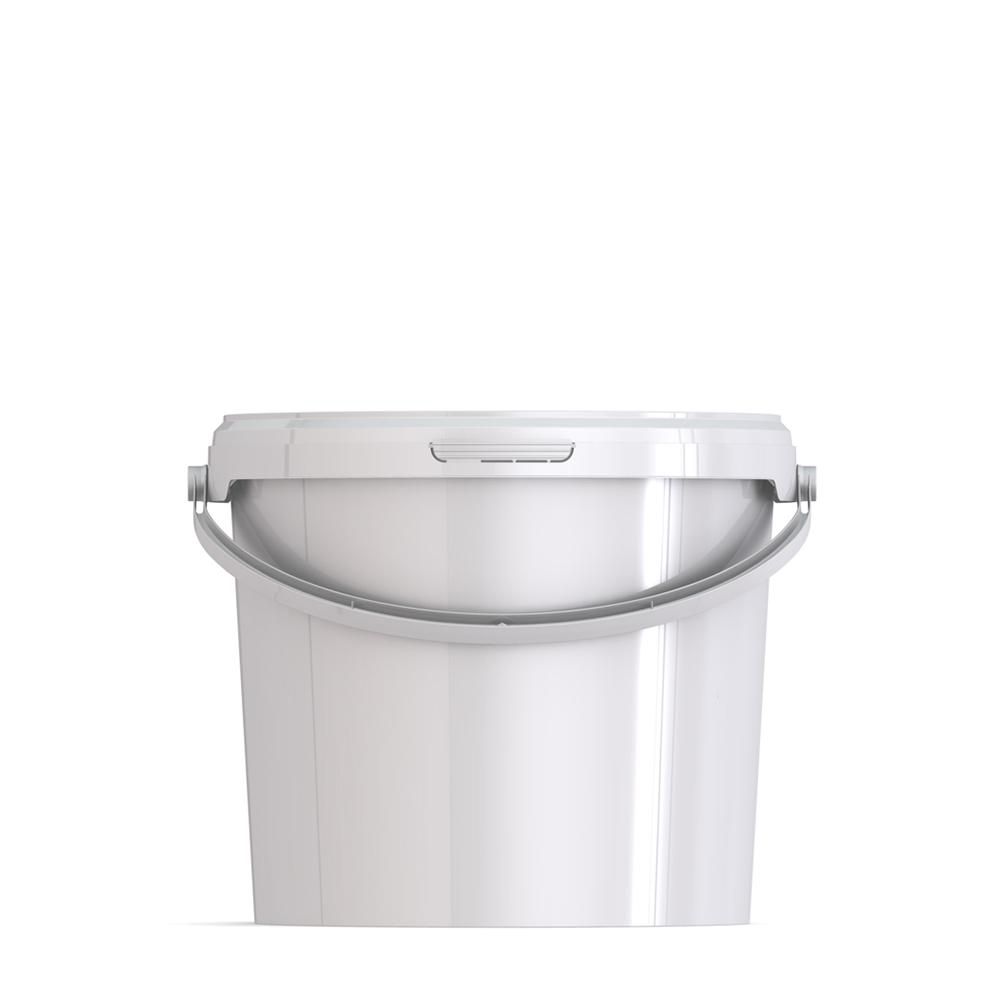 Emmer 5,7 l, PP, rond, wit, zonder deksel