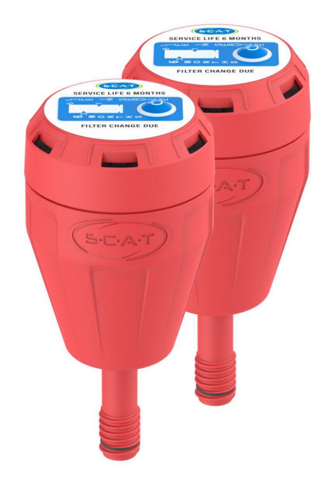 Koolstoffilter M, V3.0 , met spatbescherming en vervangingsindicator, service life 6 mnd, 2-pack