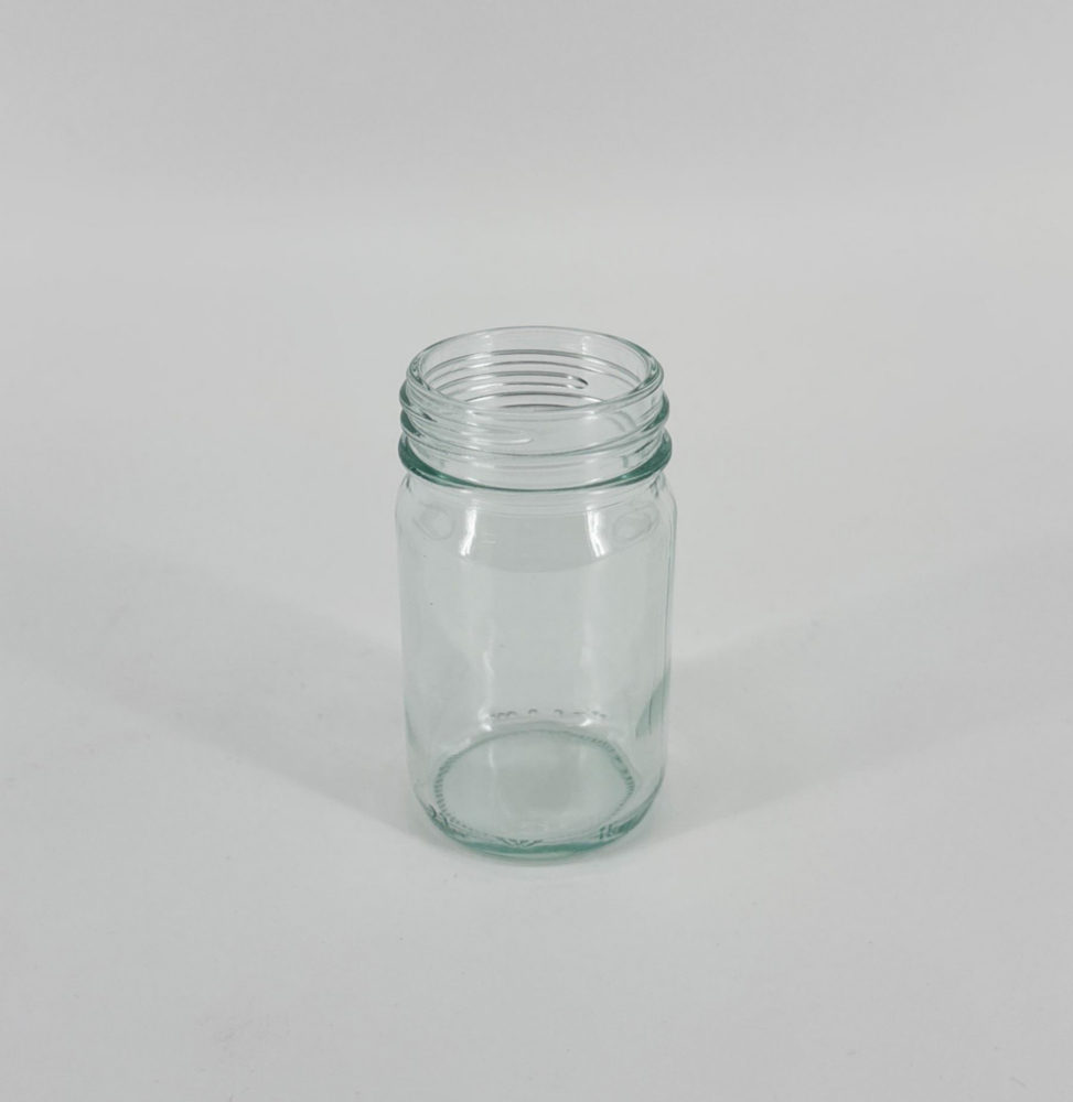 Pot 100 ml, helder glas,  DIN45, zonder dop