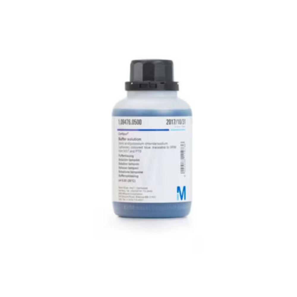 Bufferoplossing pH 9,00 bij 20°C, Cubitainer 10l, blauw, Boraat, NIST/PTB