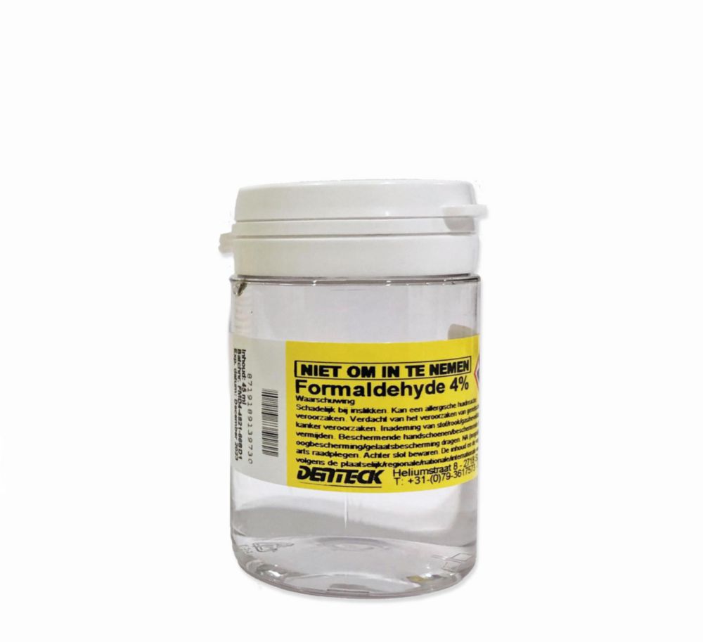 Formaldehyde 4% gebufferd  45 ml in 75 ml