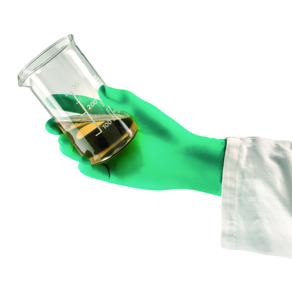 Handschoenen, Nitril, maat L, lengte 240 mm, TouchNTuff 92-600, 8.5-9, poedervrij, groen