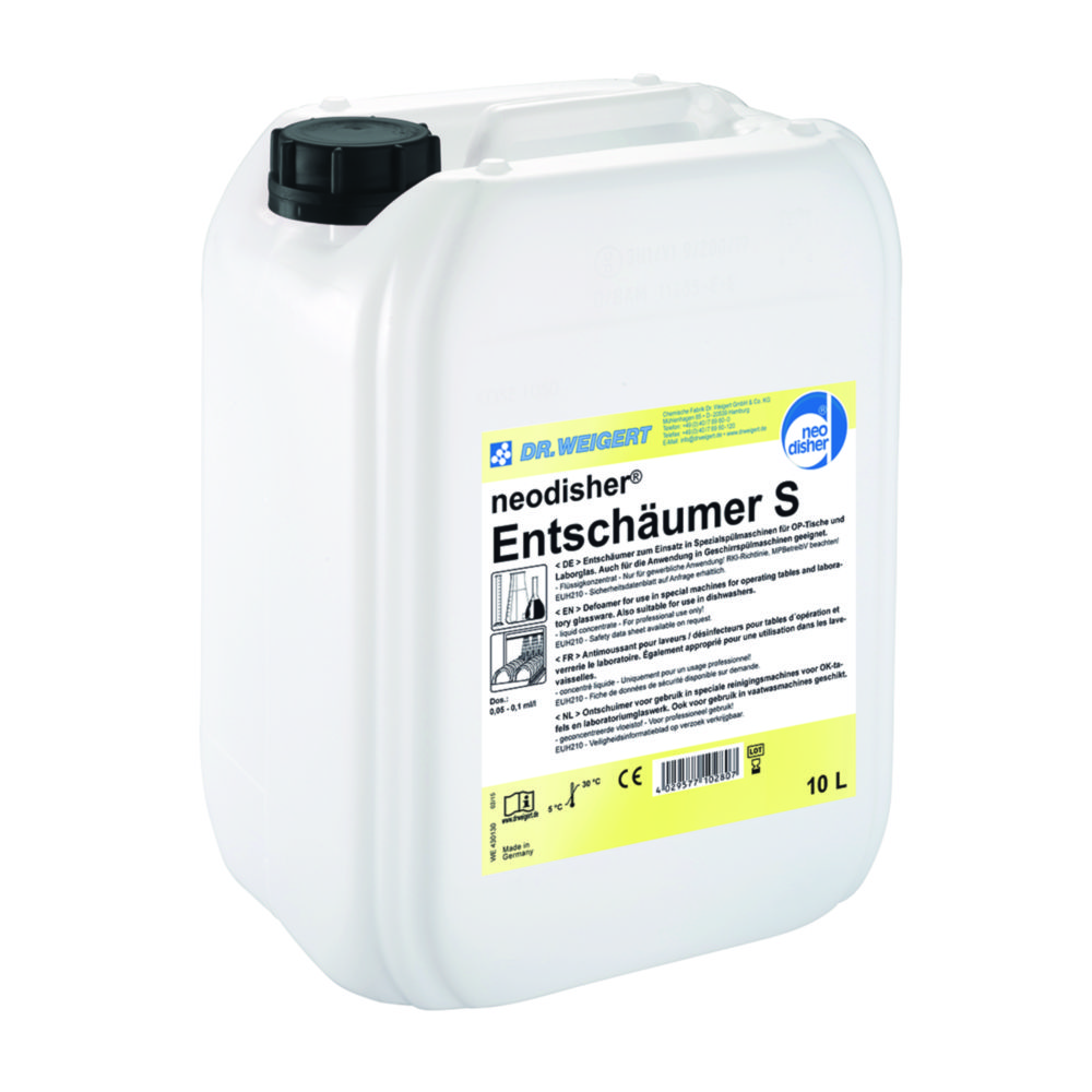 Neodisher Ontschuimer S Antischuimmiddel, vloeibaar concentraat, 10x 1l
