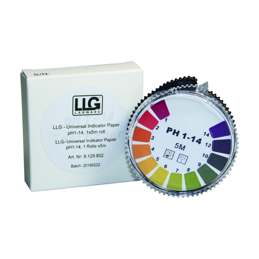pH indicatorpapier pH 1-14 rollen à 5 m