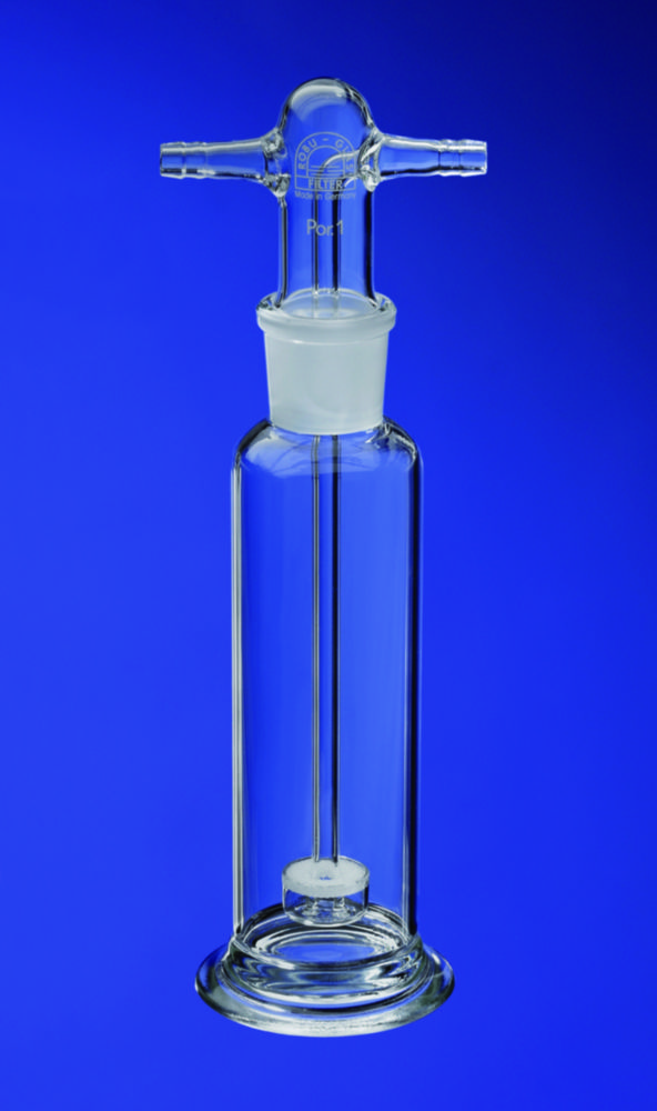 Gaswasfles vlg. Drechsel 250ml filterplaat por.1 NS29/32