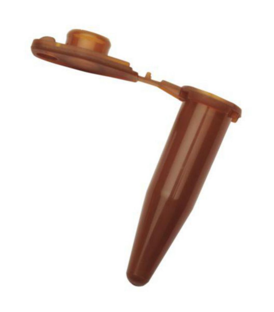 Reactievaatjes 0,5 ml Safe-Lock  Amber, bruin