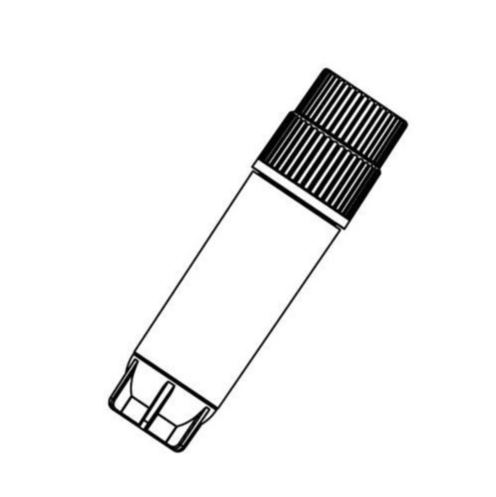 Cryovials 2 ml, PP, rode dop  starand, schrijfvlak, steriel
