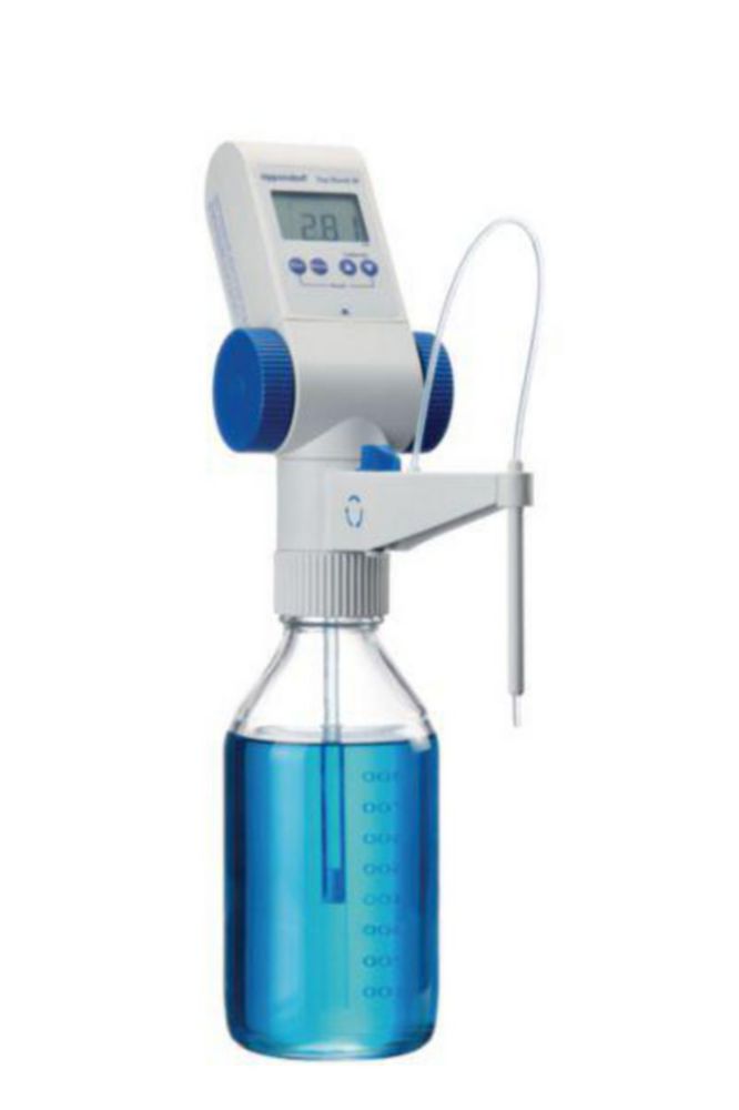 Buret, digitaal, 5 ml, 0.01 – 999.9 ml, GL 45, telescopische afzuigslang, met afvoerventiel