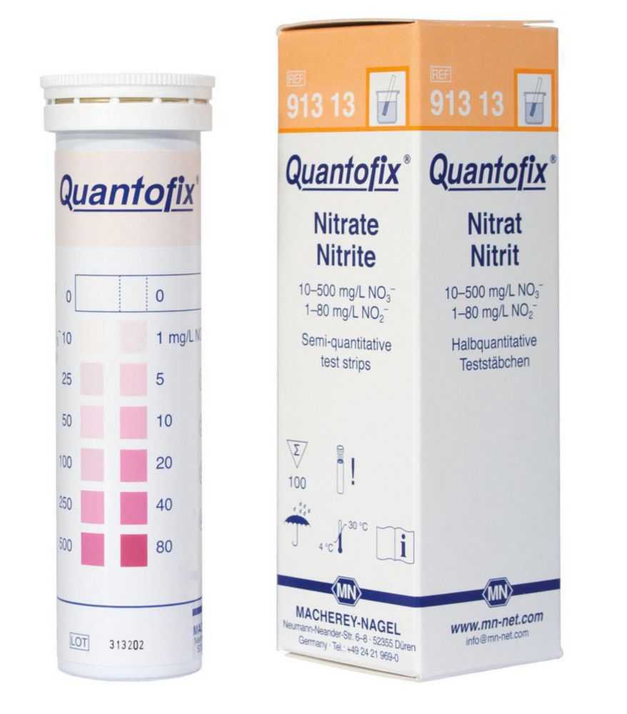 Indicatorstrookjes Nitraat/Nitriet Quantofix 0-500 mg/L (NO3-)