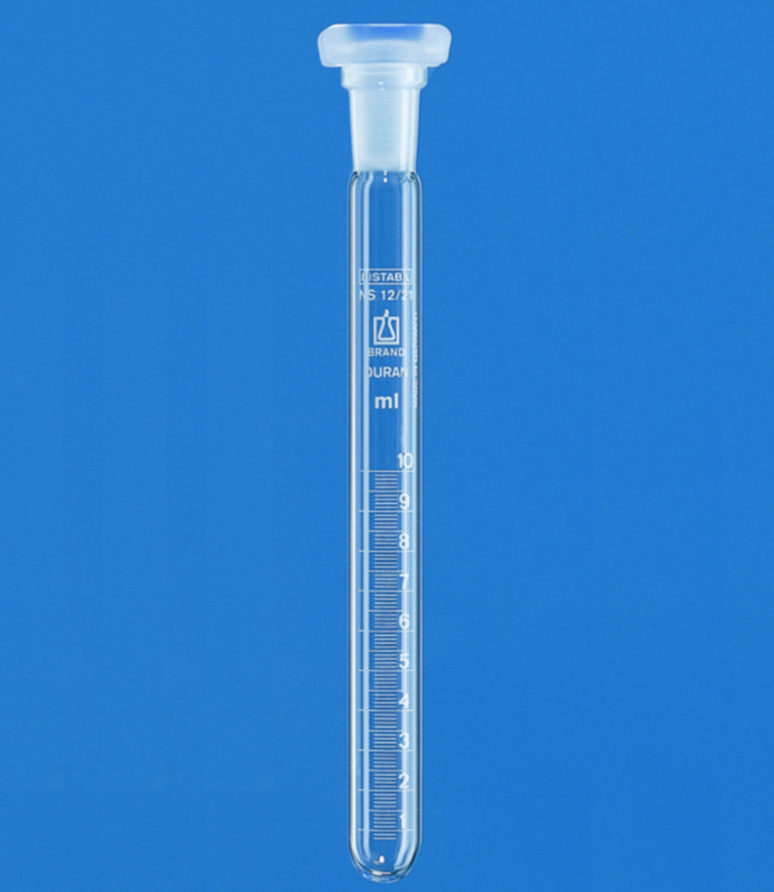 Reageerbuizen 25:0,2 ml gegrad  210x17 mm, met stop NS14/23