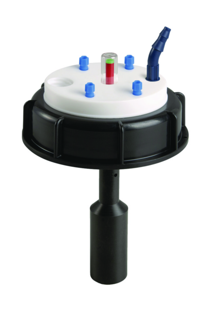 SafetyWasteCap S90, met aansluiting Ø 4x3,2 + 1x6,4 mm