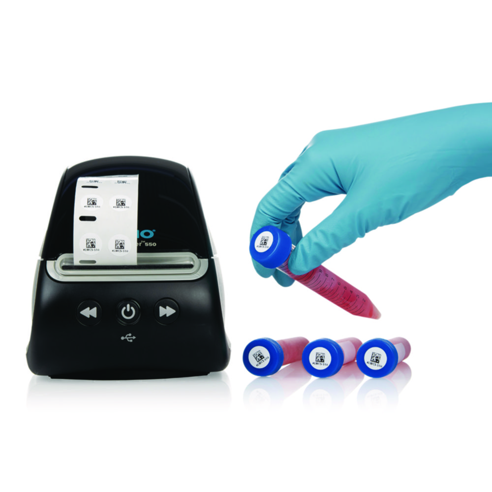 Maatkolf 500 ml, PP, PP stop,  NS14/23, blauw gegrad.