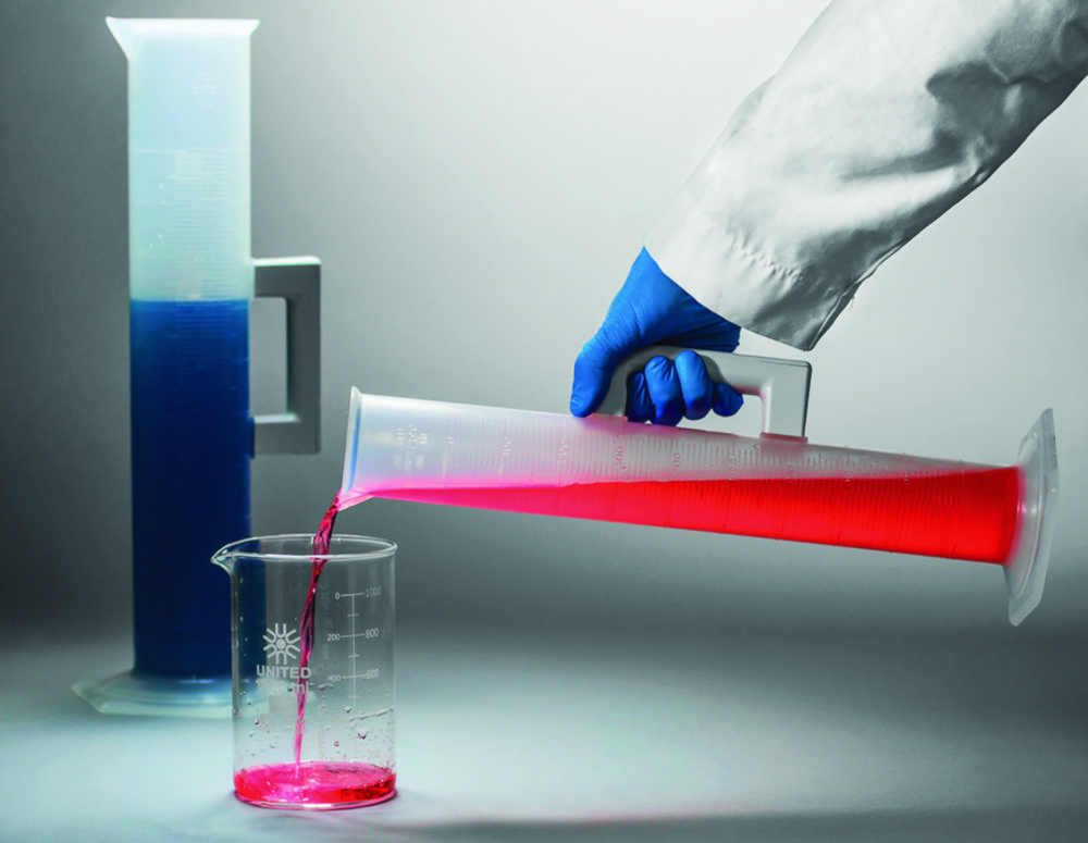 Maatcilinder 2000 ml, PP, 490 mm, gegoten maatverdeling, met handvat