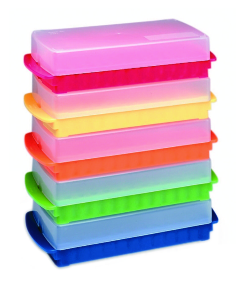 Buizenrek 96-well, PP 5-kleur  2-zijdig, 0,5 of 1,5/2,0 ml