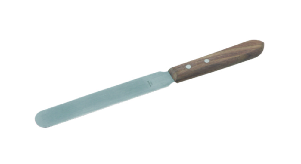 Spatel 190 mm, RVS houten heft  Ø 1 mm, 100 x 18 mm