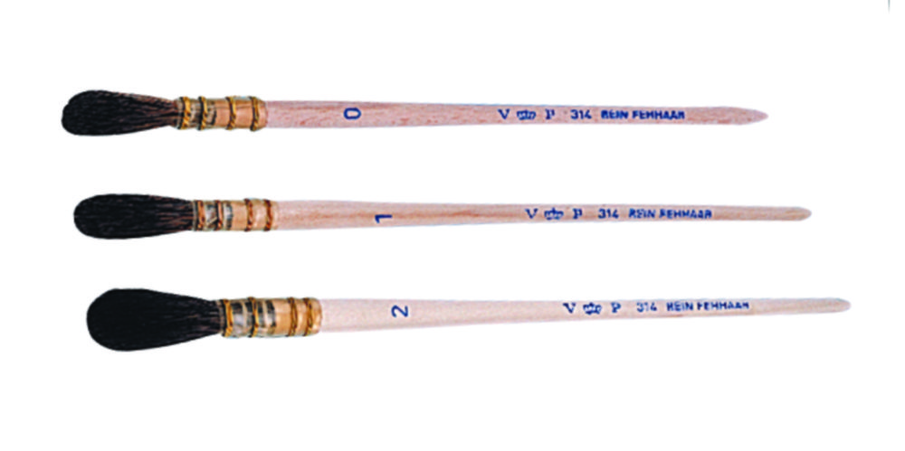 Penseel, ovaal, grootte 1  haar Ø 7 mm (geitenhaar)