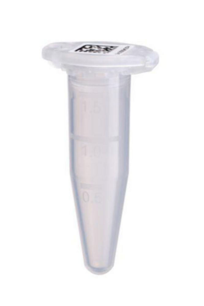 Reactievaatjes, Safe-Lock, PP, 1,5 mL, PCR clean, helder, met 2D SafeCode en HRC