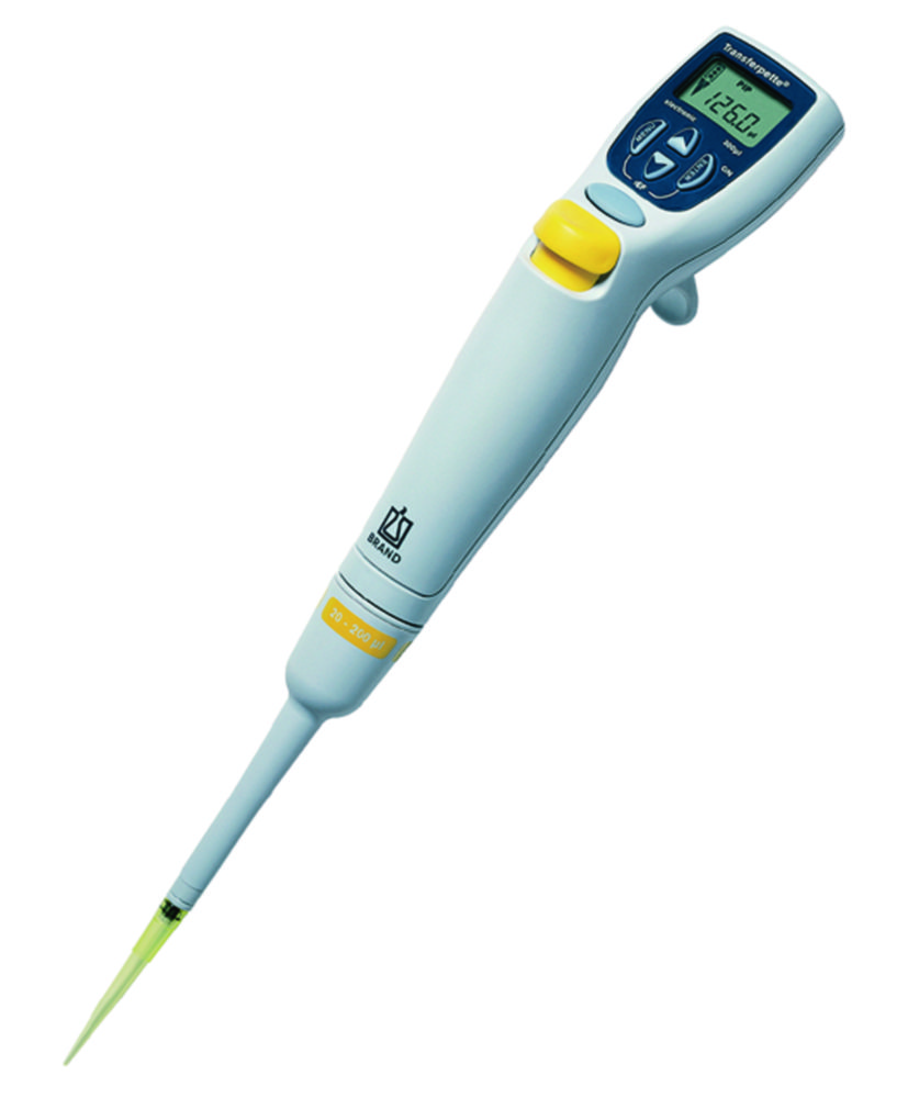 Microliterpipet Transferpette electronic, 0,5-10 µl, met netadapter