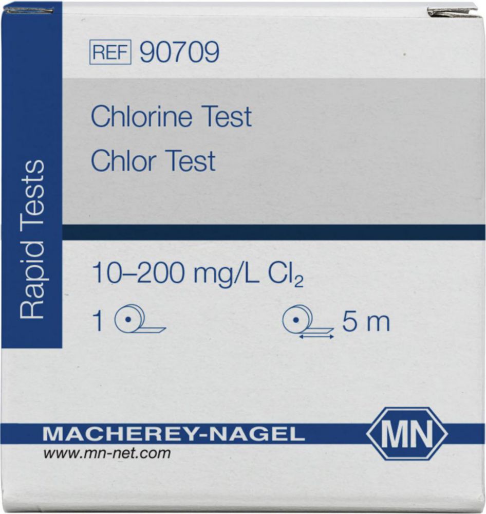 Chloortest, 5 meter  0-10-50-100-200 mg/l
