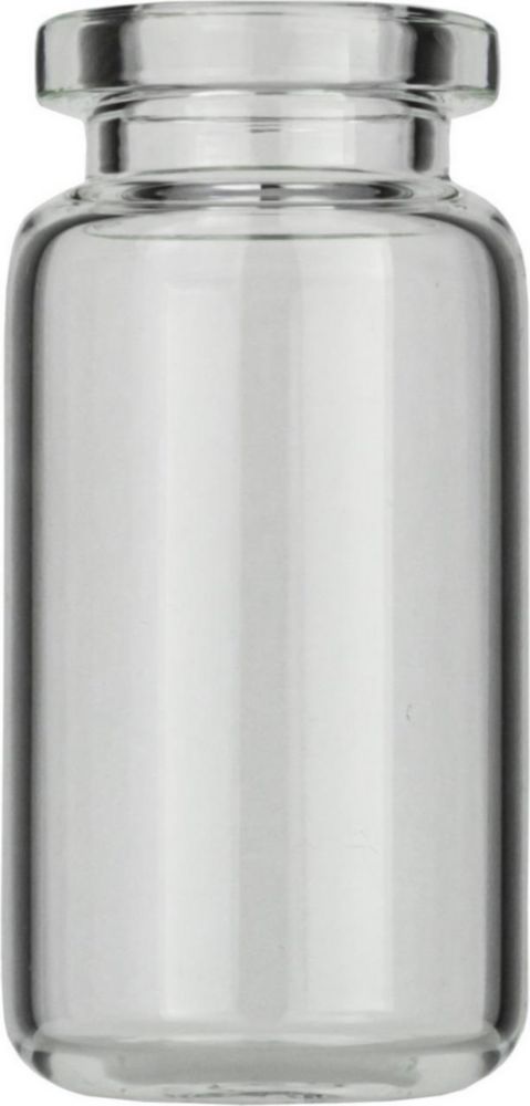 Vials 10 ml, glas 46x22,5 mm  helder, Crimp-nek N20, rond