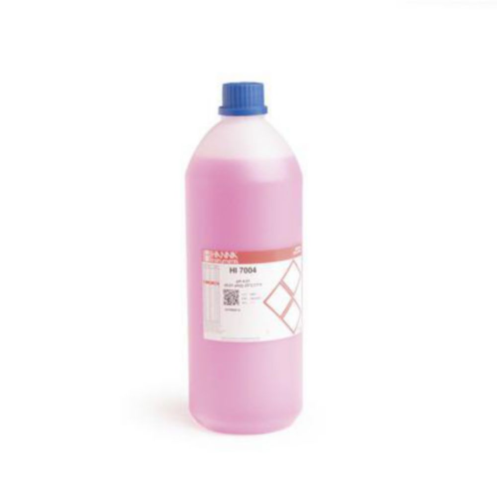 Bufferoplossing pH 4,01, Kunststof fles 1l, roze