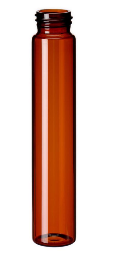 Vials 60 ml, glas 140x27,5 mm, bruin, schroefnek N24, vlak