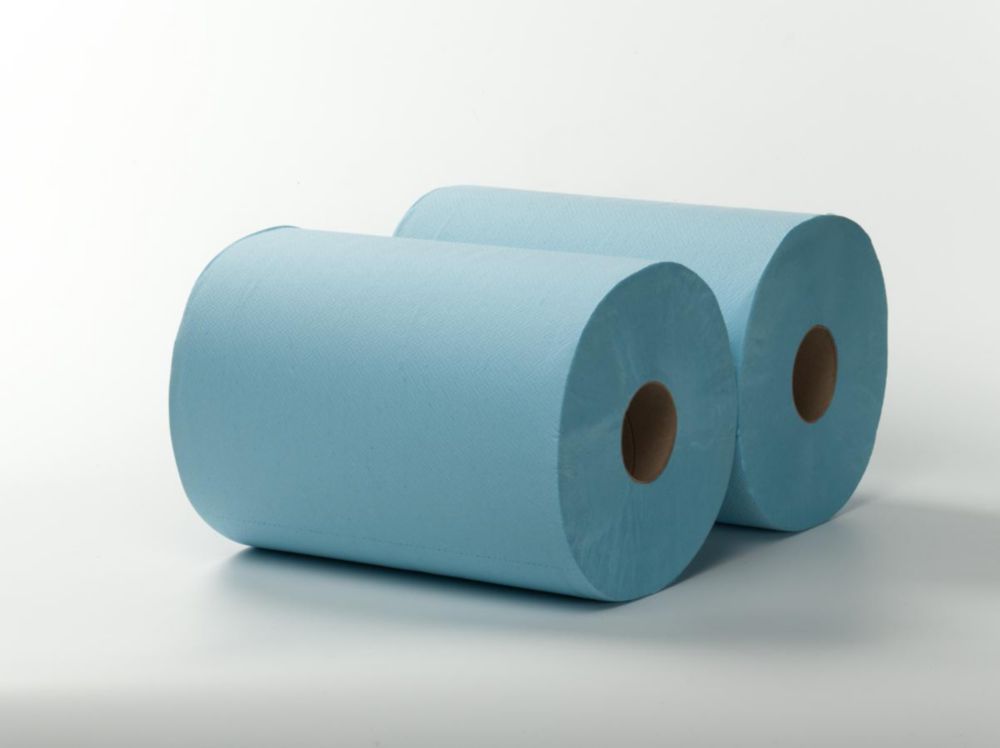 Poetsrol 3-laags, blauw, recy.  360 mm x 180 m, Maxirol