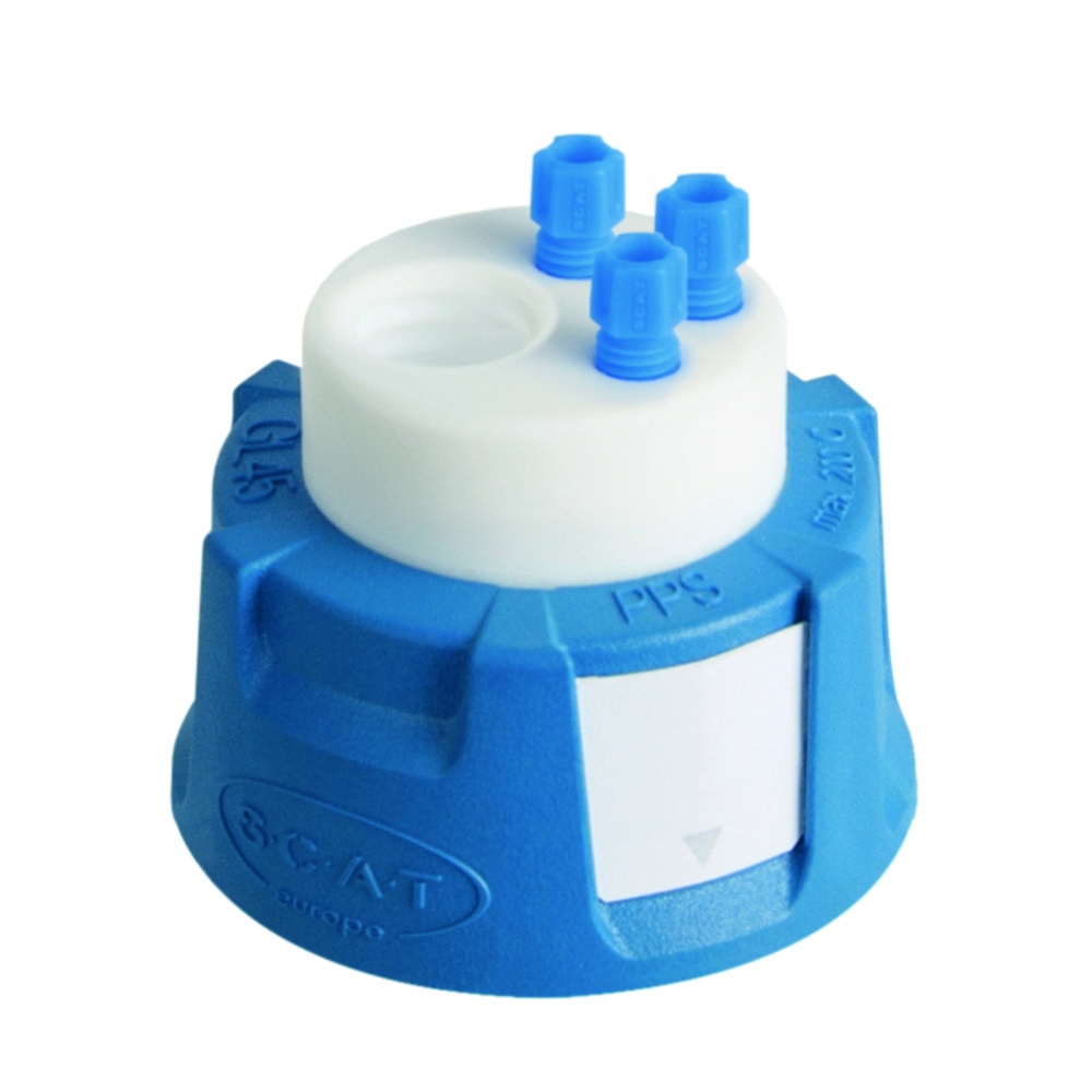SafetyWasteCap GL45, met 3 aansluitingen Ø3,2 mm