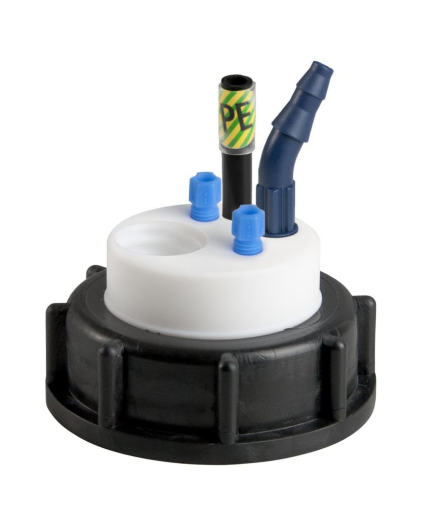 SafetyWasteCap S55, geaard, aansluiting Ø 2x3,2 + 1x9,0 mm